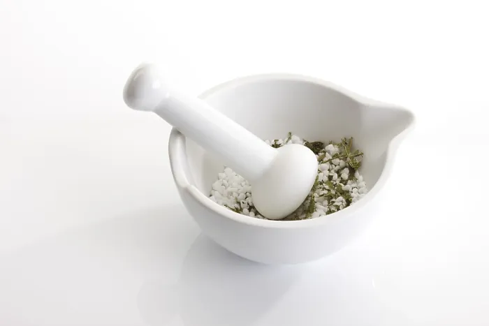 Framed Print : Mortar with granules and herbs Print Framed Print : Mortar with granules and herbs Print