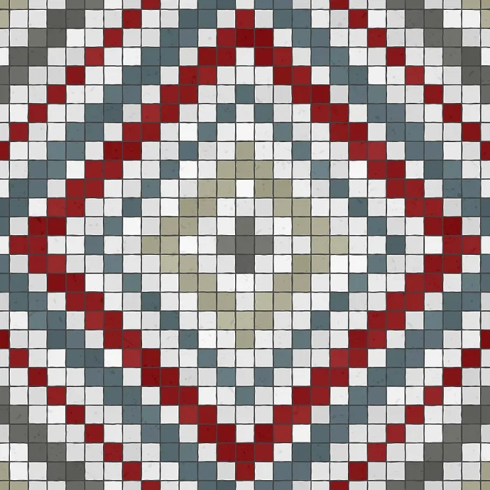 Framed Print : Mosaic Tiles Print Background, Seamless Vector Pattern