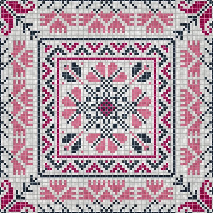 Framed Print : Mosaic Tiles Print: Seamless Vector Pattern
