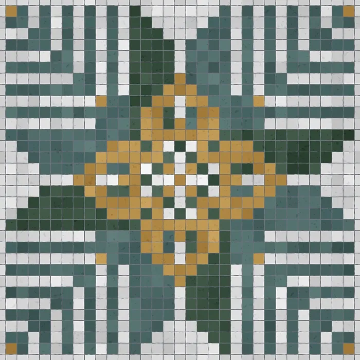 Framed Print : Mosaic Tiles Print, Seamless Vector Pattern
