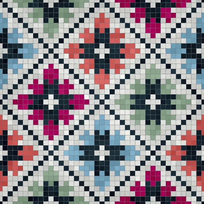 Framed Print : Seamless Mosaic Tiles Print Background Framed Print : Seamless Mosaic Tiles Print Background