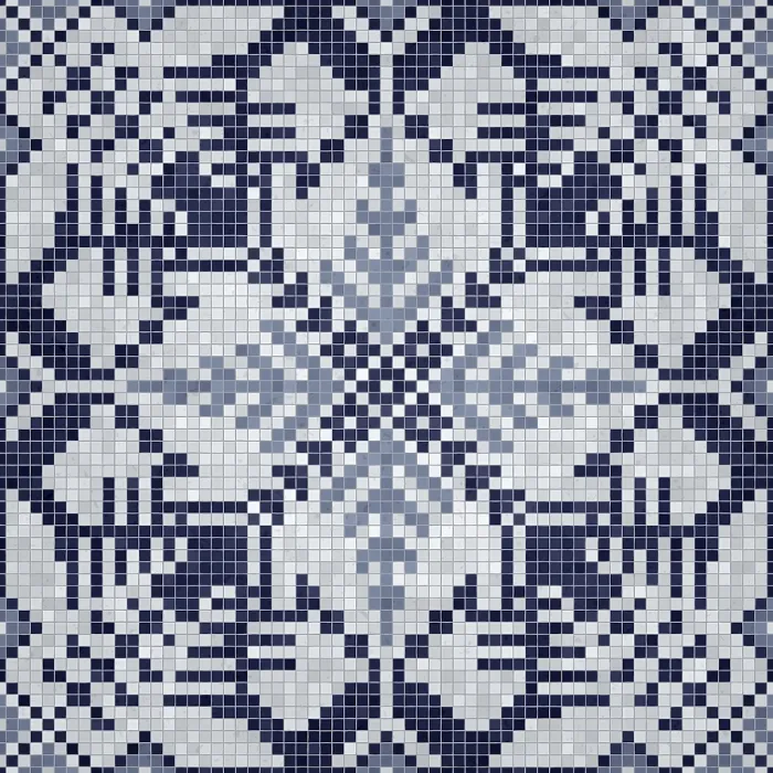 Framed Print : Mosaic Tiles Print, Seamless Vector Pattern