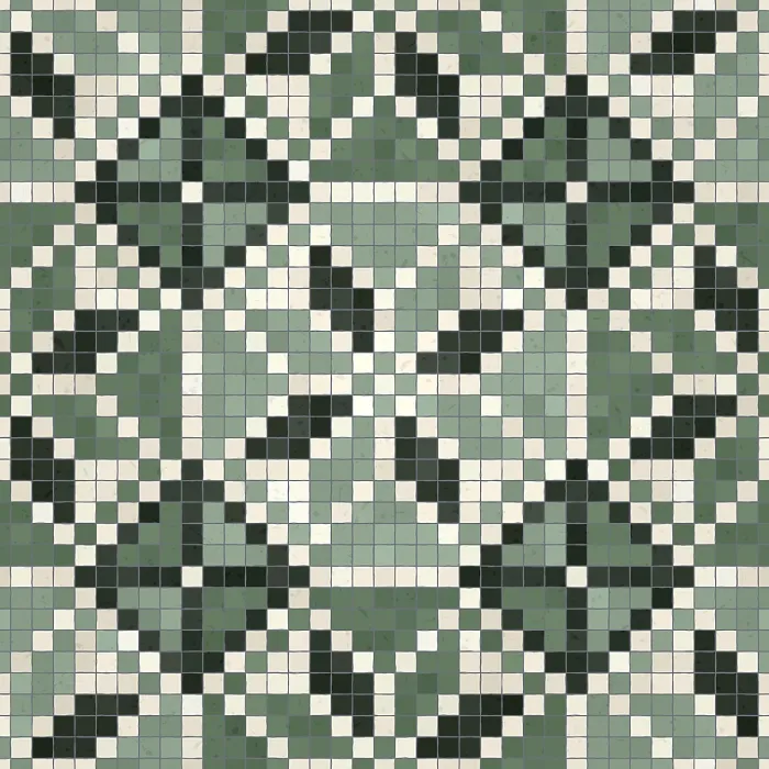 Framed Print : Mosaic Tiles Seamless Vector Print Background
