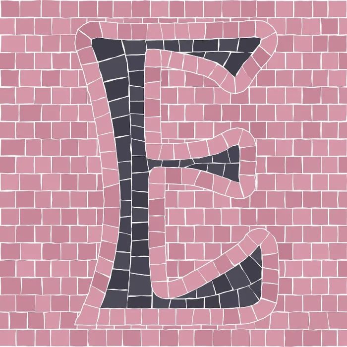 Framed Print : Mosaic Tiles Letter E Print Vector Seamless Pattern Framed Print : Mosaic Tiles Letter E Print Vector Seamless Pattern