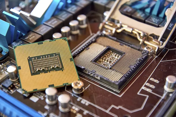 Framed Print : Motherboard Processor Removed Close-Up Print Framed Print : Motherboard Processor Removed Close-Up Print