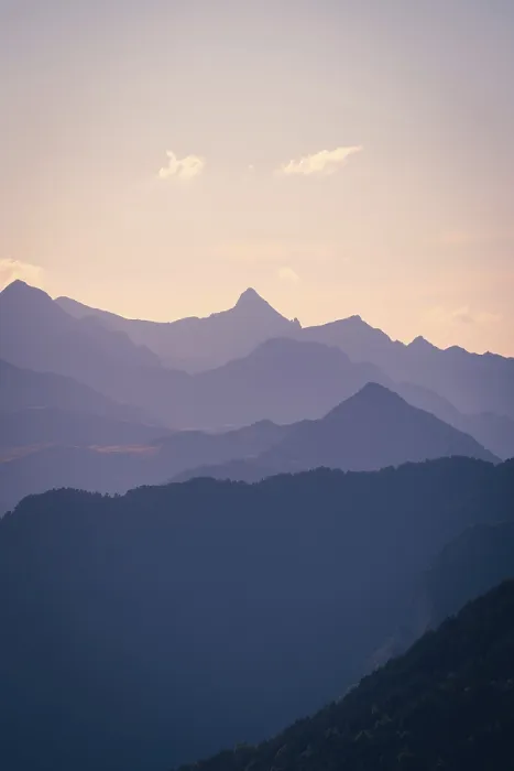 Framed Print : Pyrenees Mountain Landscape Print at Sunset Framed Print : Pyrenees Mountain Landscape Print at Sunset