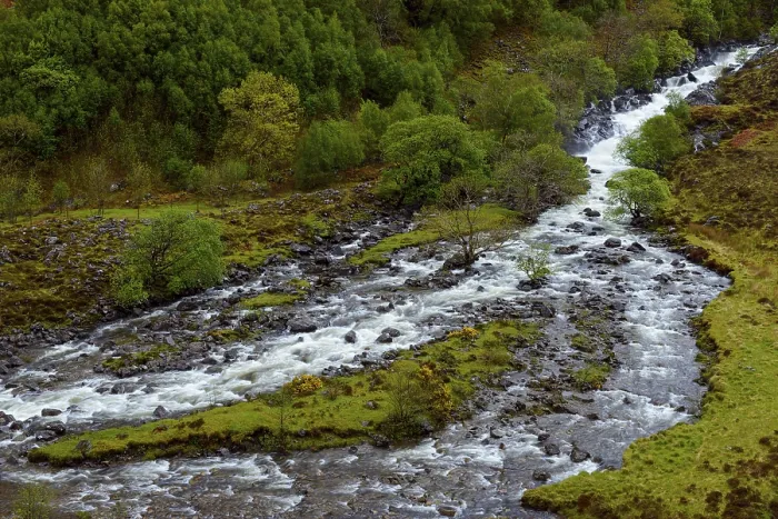 Framed Print : Mountain Stream Print, Scottish Highlands in Spring Framed Print : Mountain Stream Print, Scottish Highlands in Spring