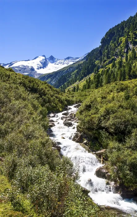 Framed Print : Mountain Stream Print, Reichenspitze, Krimml, Austria Framed Print : Mountain Stream Print, Reichenspitze, Krimml, Austria