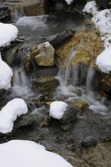 Framed Print : Mountain Stream in Winter Print - Frozen Cascade Landscape Framed Print : Mountain Stream in Winter Print - Frozen Cascade Landscape