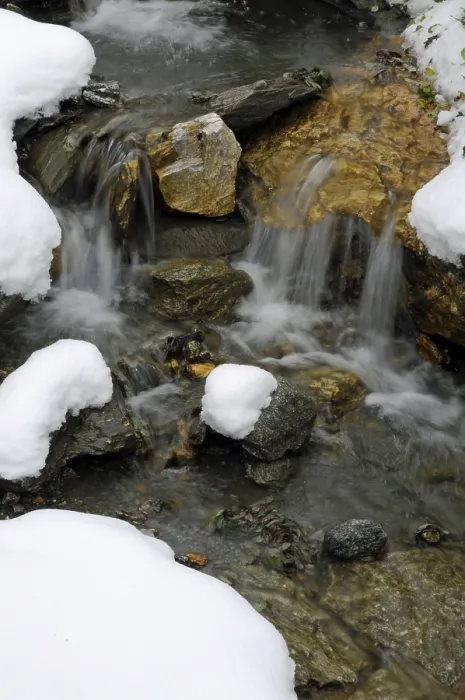Framed Print : Mountain Stream in Winter Print Framed Print : Mountain Stream in Winter Print