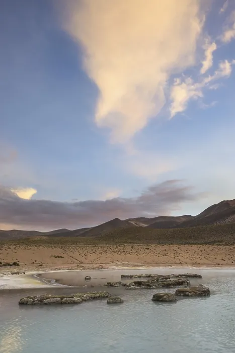 Framed Print : Evening Light at Salar de Surire Print Framed Print : Evening Light at Salar de Surire Print