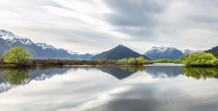 Framed Print : Glenorchy Lagoon Print - Mountains Reflected in the Lake Framed Print : Glenorchy Lagoon Print - Mountains Reflected in the Lake