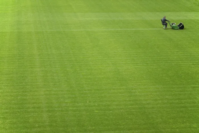 Framed Print : Mowing Grass Print