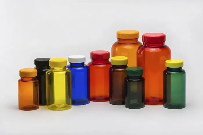 Framed Print : Multi Colored Transparent Plastic Pill Jars Print Framed Print : Multi Colored Transparent Plastic Pill Jars Print