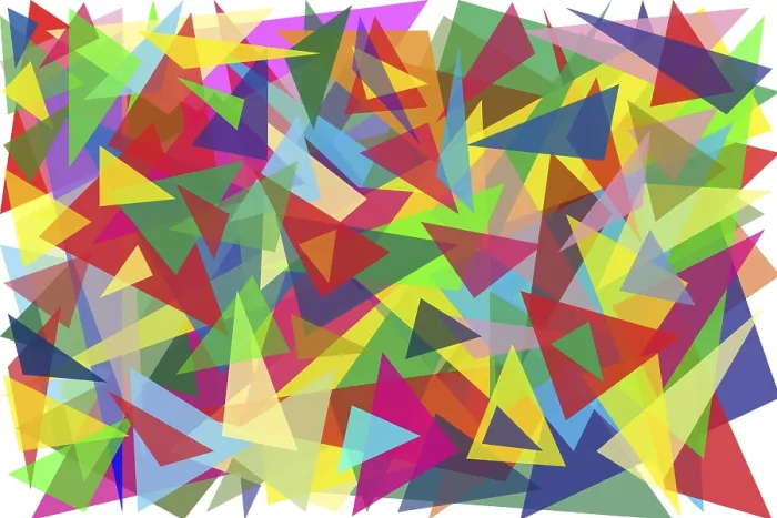 Framed Print : One Hundred Multi-Colored Triangles Print Framed Print : One Hundred Multi-Colored Triangles Print