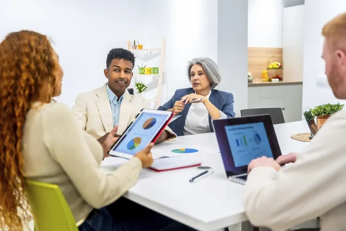 Framed Print : Multiethnic Business Professionals Collaborating Print Framed Print : Multiethnic Business Professionals Collaborating Print