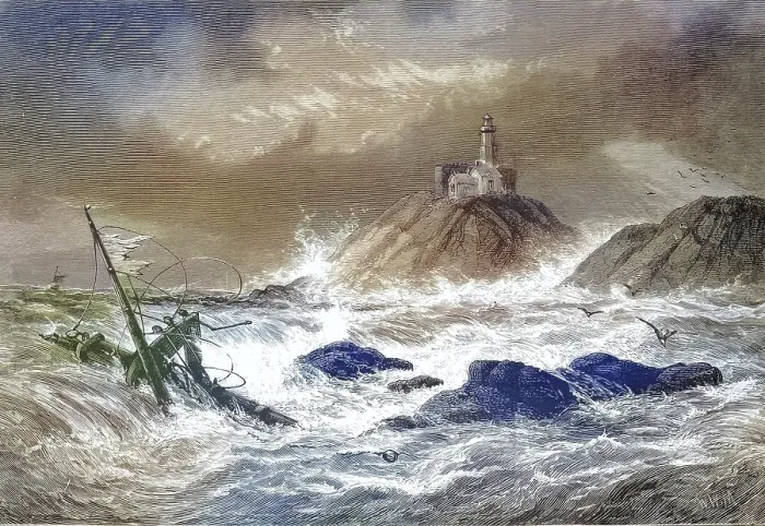 Framed Print : Mumbles Lighthouse Print (1794) Framed Print : Mumbles Lighthouse Print (1794)