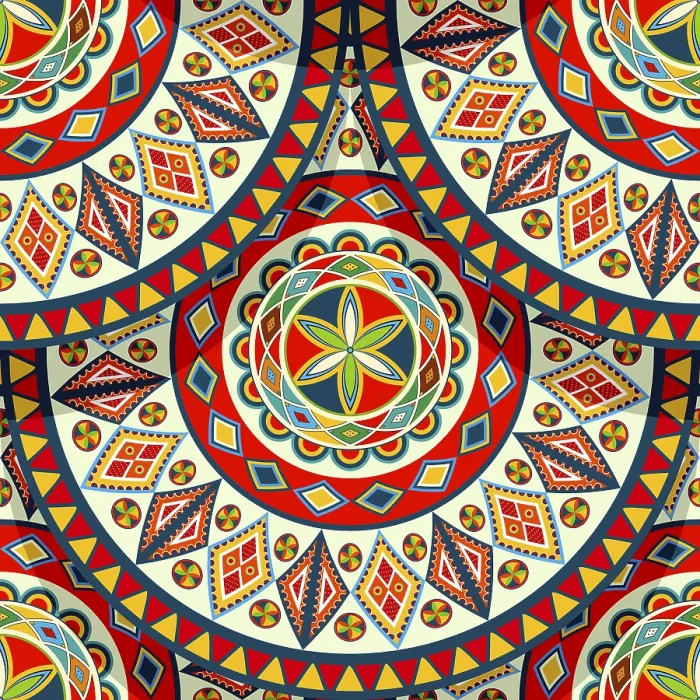 Framed Print : Najdi Style Vector Seamless Pattern Print Framed Print : Najdi Style Vector Seamless Pattern Print
