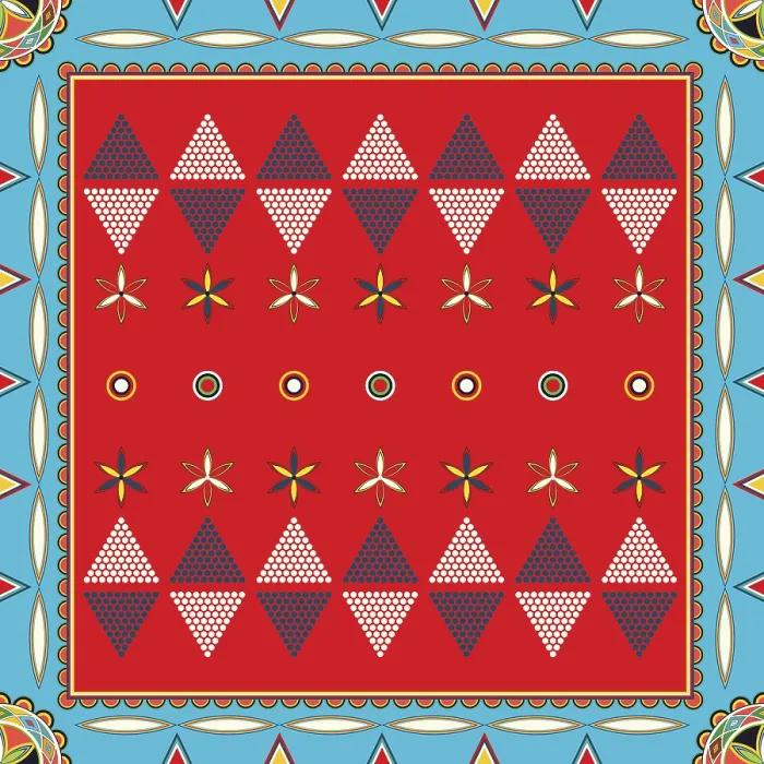 Framed Print : Najdi Style Vector Seamless Pattern Print Design Framed Print : Najdi Style Vector Seamless Pattern Print Design