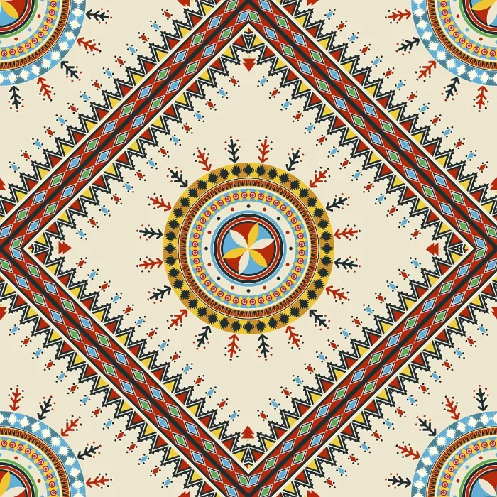 Framed Print : Najdi Style Vector Seamless Pattern Print Framed Print : Najdi Style Vector Seamless Pattern Print
