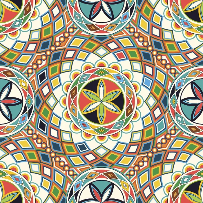 Framed Print : Najdi Style Vector Seamless Pattern Print Framed Print : Najdi Style Vector Seamless Pattern Print