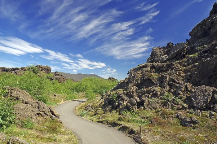 Framed Print : Narrow path through lava fields, Myvatn, Iceland print Framed Print : Narrow path through lava fields, Myvatn, Iceland print