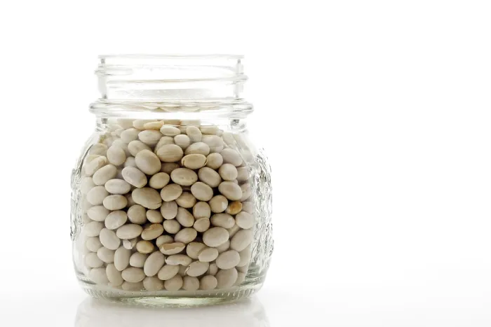 Framed Print : Navy Beans in a Jar Print Framed Print : Navy Beans in a Jar Print