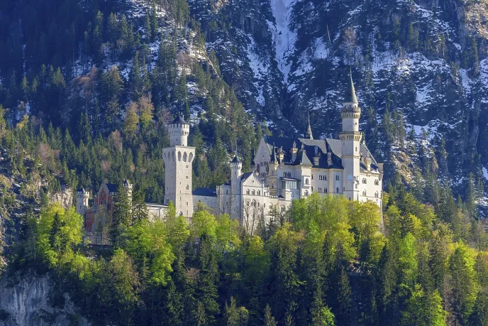 Framed Print : Neuschwanstein Castle in Spring Print, Bavaria, Germany Framed Print : Neuschwanstein Castle in Spring Print, Bavaria, Germany