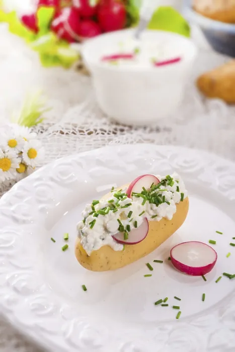 Framed Print : New Potatoes with Spring Curd Print Framed Print : New Potatoes with Spring Curd Print