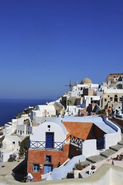 Framed Print : Santorini Print: A Nice Day in Greece Framed Print : Santorini Print: A Nice Day in Greece