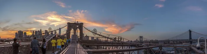 Framed Print : Night over Brooklyn Bridge Print, New York City