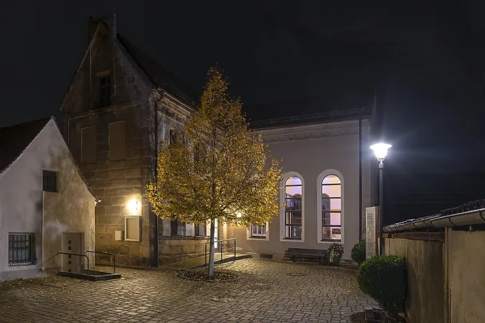Framed Print : Night Shot of Former Synagogue Print, Ottensoos, Bavaria Framed Print : Night Shot of Former Synagogue Print, Ottensoos, Bavaria