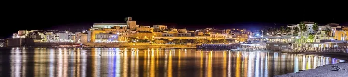 Framed Print : Night View of Otranto Harbor Print, Adriatic Sea Italy Framed Print : Night View of Otranto Harbor Print, Adriatic Sea Italy