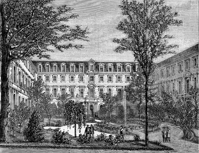 Framed Print : Vintage Print of The Normal School Interior 1873 Framed Print : Vintage Print of The Normal School Interior 1873