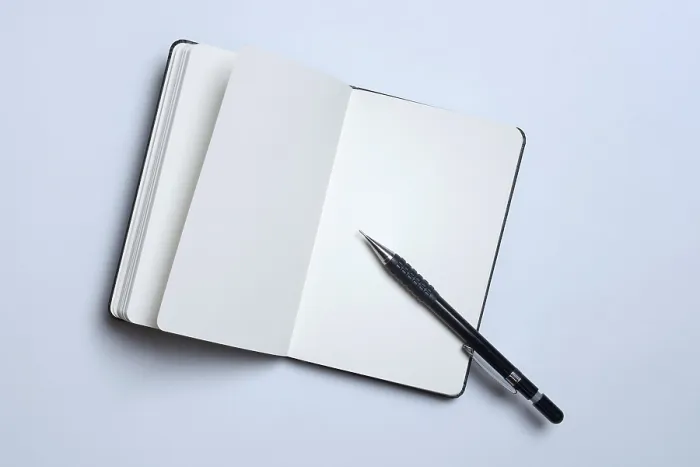 Framed Print : Notebook and Mechanical Pencil Print Framed Print : Notebook and Mechanical Pencil Print