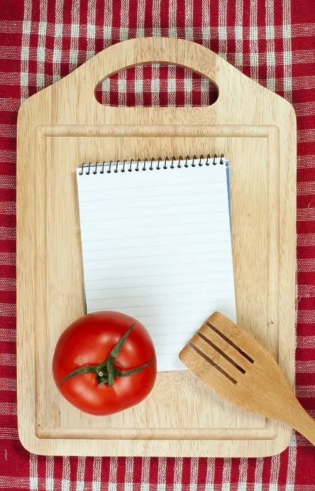 Framed Print : Recipe Notebook Print with Vegetable Illustrations Framed Print : Recipe Notebook Print with Vegetable Illustrations