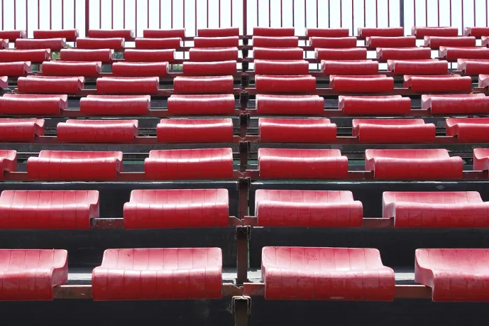 Framed Print : Empty and Numbered Seats in a Stadium Print Framed Print : Empty and Numbered Seats in a Stadium Print