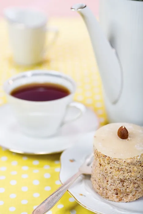 Framed Print : Nut Cake and a Cup of Tea Print Framed Print : Nut Cake and a Cup of Tea Print