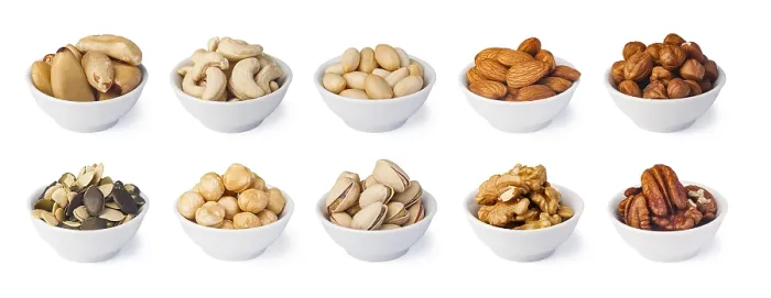 Framed Print : Nuts Collection Print on White Background Framed Print : Nuts Collection Print on White Background