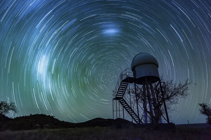 Framed Print : Observatory Print under a Starry Namibian Sky Framed Print : Observatory Print under a Starry Namibian Sky