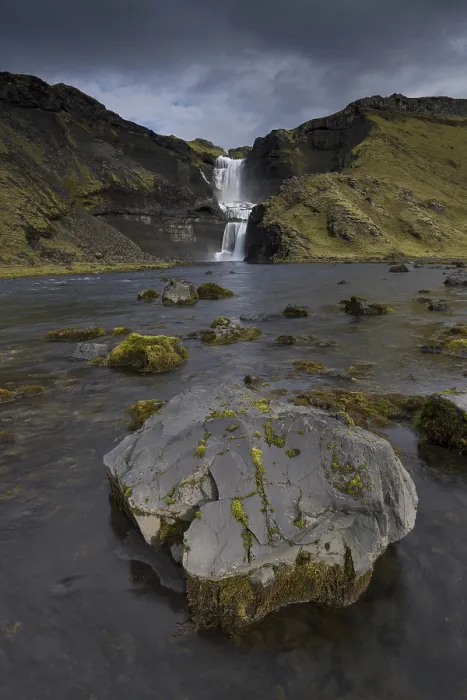 Framed Print : Ofaerufoss Waterfall Print, Eldgja Gorge, South Iceland Framed Print : Ofaerufoss Waterfall Print, Eldgja Gorge, South Iceland