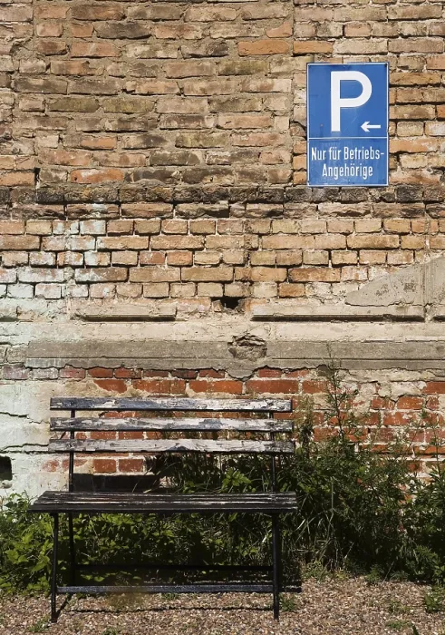 Framed Print : Old Bench in Berlin - Print Framed Print : Old Bench in Berlin - Print