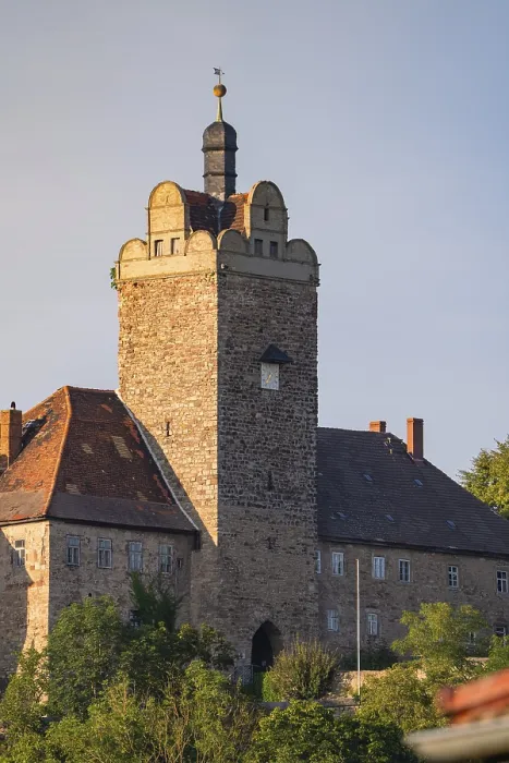 Framed Print : Old Keep Building with Clock Tower Print, Allstedt, Germany Framed Print : Old Keep Building with Clock Tower Print, Allstedt, Germany
