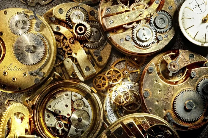 Framed Print : Old Clockwork Print, Germany Framed Print : Old Clockwork Print, Germany