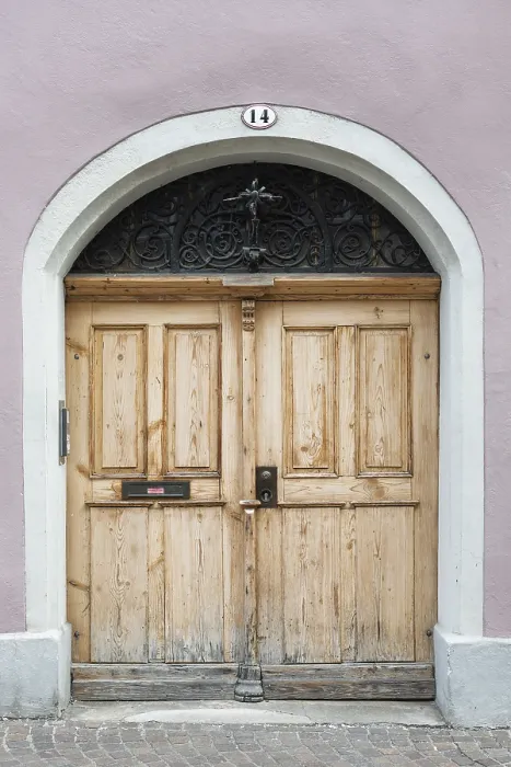 Framed Print : Traditional Front Door in Constance, Germany Print