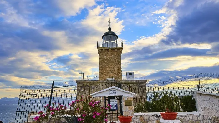 Framed Print : Print of Lighthouse at Cape Melagkavi, Greece Framed Print : Print of Lighthouse at Cape Melagkavi, Greece