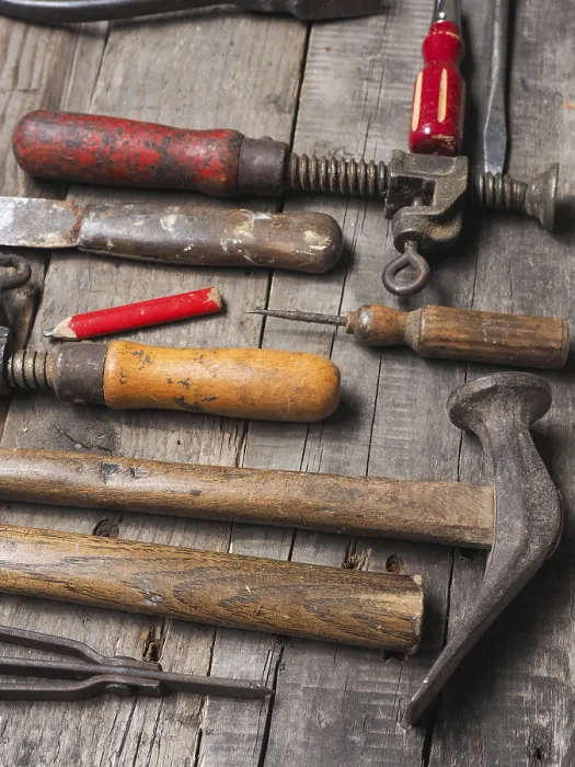 Framed Print : Old Rusty Tools on a Used Workbench Print Framed Print : Old Rusty Tools on a Used Workbench Print