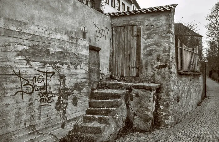 Framed Print : The Old Staircase on the Path Print