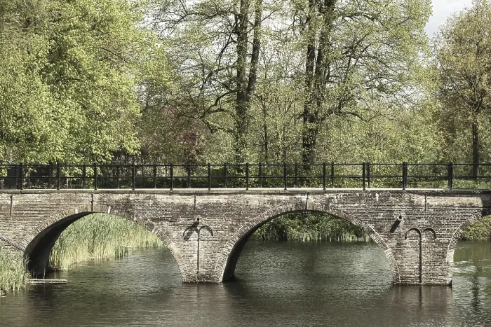 Framed Print : Old Stone Bridge Over Canal Print Framed Print : Old Stone Bridge Over Canal Print
