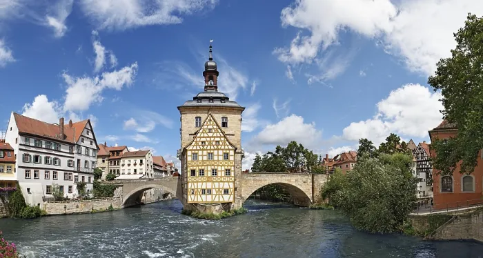 Framed Print : Print of Bamberg's Historic Centre, Upper Franconia, Germany Framed Print : Print of Bamberg's Historic Centre, Upper Franconia, Germany